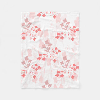 Cobertor De Velo Pink floral blanket