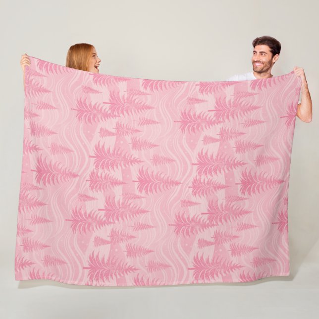 Cobertor De Velo Pink Forest Christmas (In Situ)