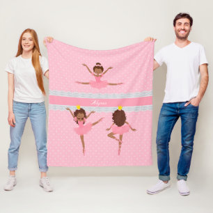 Cobertor De Velo Pink Kids Polkadot Lace Ballerina