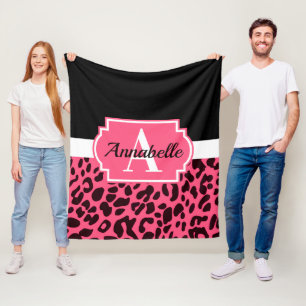 Cobertor De Velo Pink Leopard Print