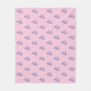 Cobertor De Velo Pink Lilac Cowgirl Rodeo Patterno