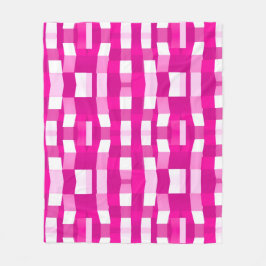 Cobertor De Velo Pink Magenta Modern Geometric Block Art