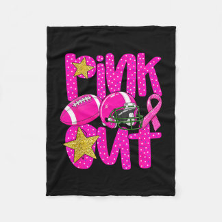 Cobertor De Velo Pink out football pink ribbon breast cancer