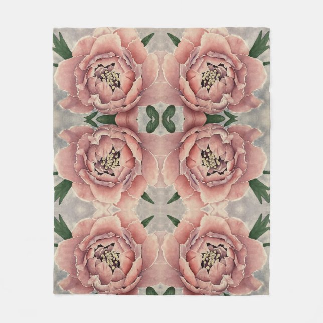 Cobertor De Velo Pink Peony Blanket (Frente)