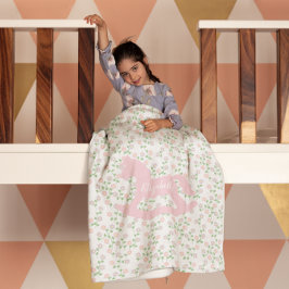 Cobertor De Velo Pink Rocking Horse