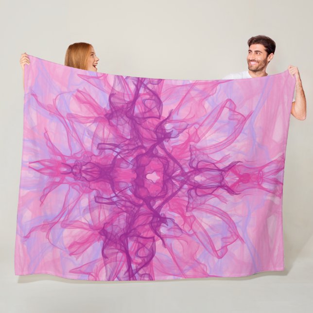Cobertor De Velo PINK SMOKE - Arte Fractal Moderna e abstrato - (In Situ)