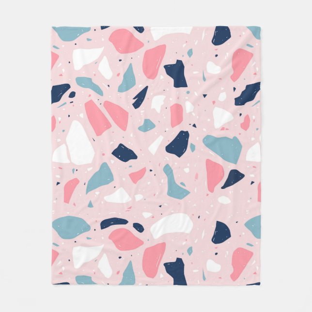 Cobertor De Velo Pink Terrazzo Pattern (Frente)