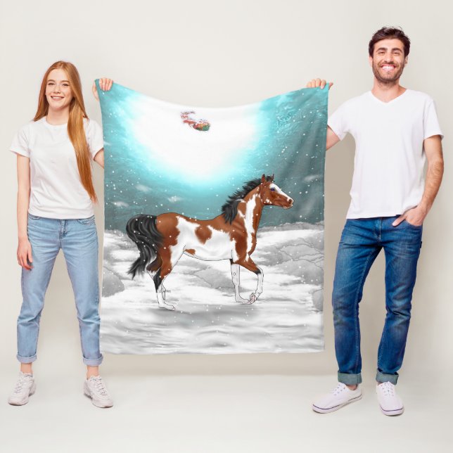 Cobertor De Velo Pinto árabe Horse Christmas (In Situ)