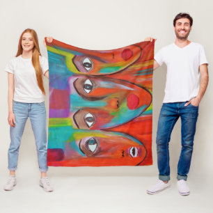 Cobertor De Velo Pintor de óleo de mulher africana Fleece Blanket