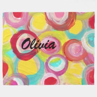 Cobertor De Velo Pintura abstrata do círculo da arte moderna