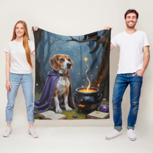 Cobertor De Velo Pintura Caprichosa de Halloween com Cachorro Beagl