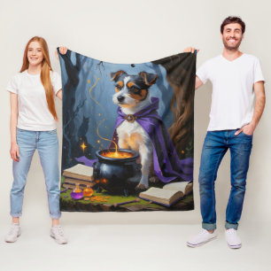 Cobertor De Velo Pintura caprichosa de Halloween de Terrier Austral