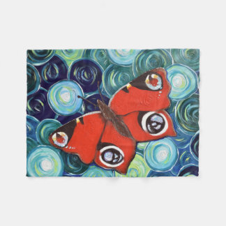 Cobertor De Velo Pintura da Borboleta Pavão Retrabalhada