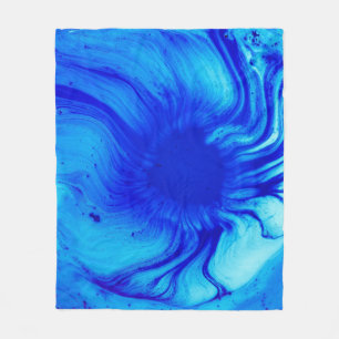 Cobertor De Velo Pintura de abstrato azul e lacrimogêneo