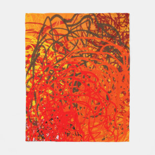 Cobertor De Velo pintura de abstrato na canvas. Mão fez arte. Color