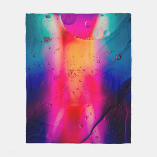 Cobertor De Velo Pintura de abstrato verde e vermelho