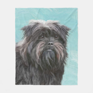 Cobertor De Velo Pintura de Affenpinscher - Arte de Cachorro Origin