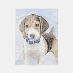 Cobertor De Velo Pintura de Beagle - Arte de Cão Original Bonita