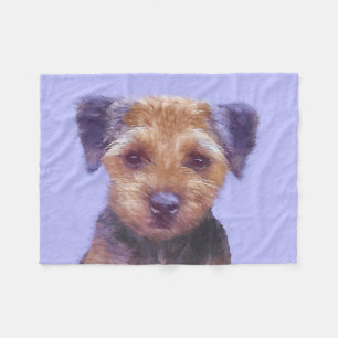 Cobertor De Velo Pintura de Borda Terrier - Arte de Cachorro Origin