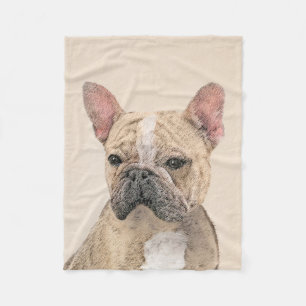 Cobertor De Velo Pintura de Bulldog Francês (Sable) - Original Fofo