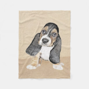 Cobertor De Velo Pintura De Cachorro De Basset - Arte De Cão Origi
