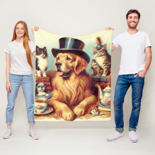 Cobertor De Velo Pintura de Cachorro de Vintagem Cura