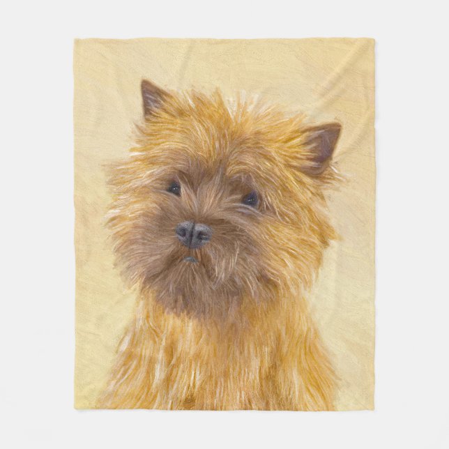Cobertor De Velo Pintura de Cairn Terrier - Arte de Cachorro Origin (Frente)