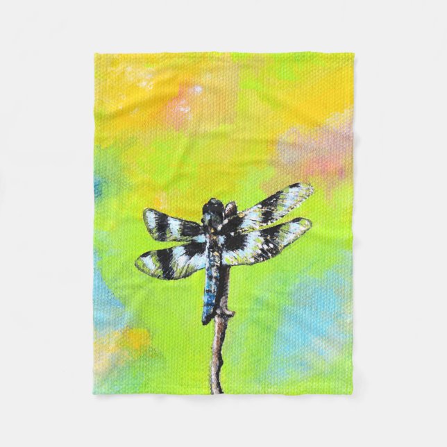 Cobertor De Velo Pintura de Dragonfly Shimmering (Frente)
