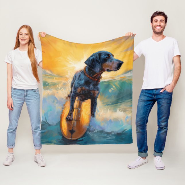 Cobertor De Velo Pintura de Navegação em Praia do Bluetick Coonhoun (In Situ)