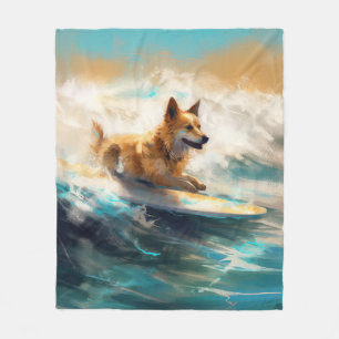 Cobertor De Velo Pintura de Navegação em Praia do Lapphund, Finland