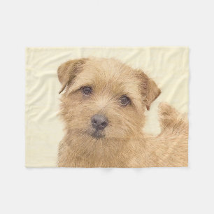 Cobertor De Velo Pintura de Norfolk Terrier - Arte de cachorro orig