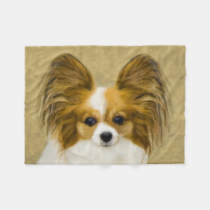 Cobertor De Velo Pintura de Papillon (Hound Tri) - Arte de Cão Ori