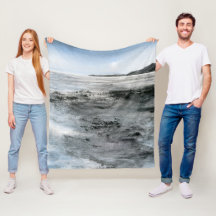 Pintura de praia com Abstrato de Aquarela