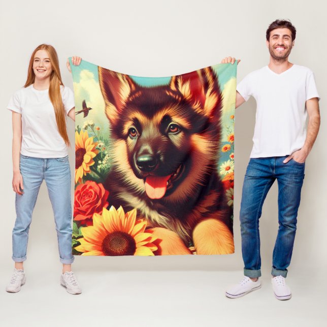 Cobertor De Velo Pintura para pinos de German shepherd cômodo (In Situ)