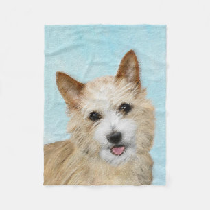 Cobertor De Velo Pintura Portuguesa do Podengo Pequeno - Arte Origi