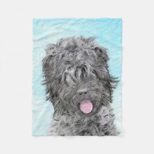 Cobertor De Velo Pintura Terrier russa negra - Cachorro original bo