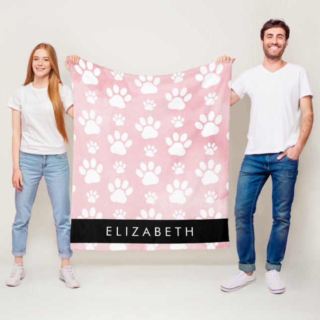 Cobertor De Velo Pinturas De Cães, Patas Brancas, Aquarelas Rosa, S (In Situ)