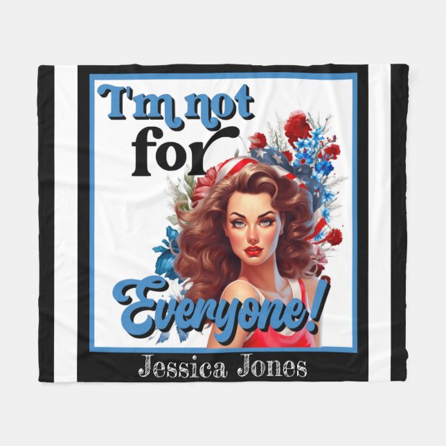 Cobertor De Velo Pinup Americano Retroativo_ Não para Todos (Frente (Horizontal))