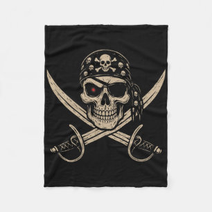 Cobertor De Velo Pirata Crânio Crossbones Skeleton Halloween Para H