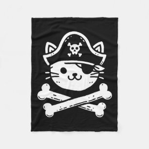 Cobertor De Velo Pirata Gato Crossbones Gato Gato-Penteado Gato Gat