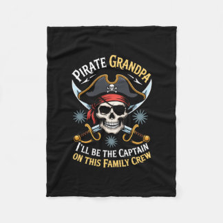 Cobertor De Velo Pirate grandpa skeleton freeboater boat captain