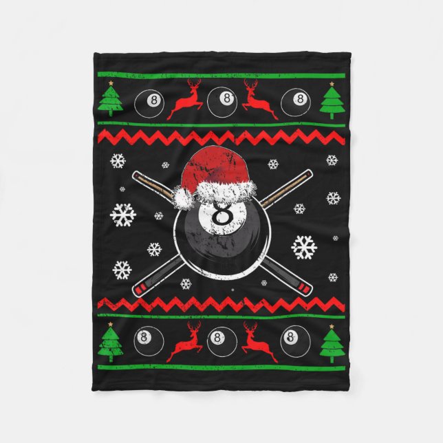Cobertor De Velo Piscina de Natal Billiard Snooker Esporte Engraçad (Frente)