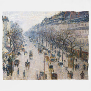 Cobertor De Velo Pissarro - Boulevard Montmartre, Winter Morning