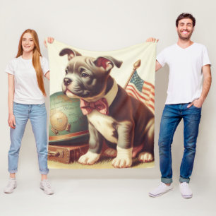 Cobertor De Velo Pit Bull Terrier Painting