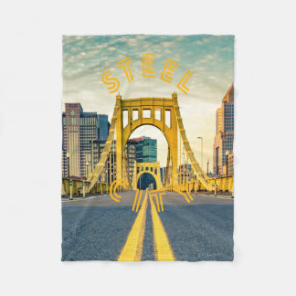 Cobertor De Velo Pittsburgh Steel City Skyline 412 Pennsylvania Can