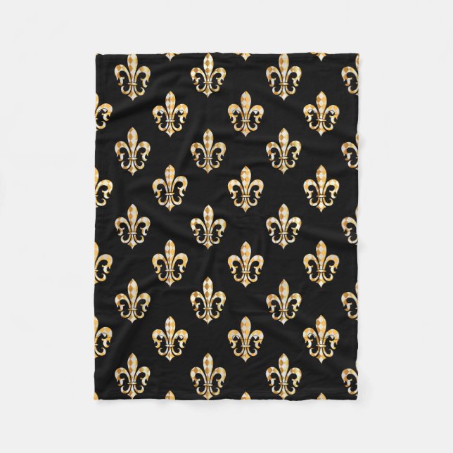 Cobertor De Velo PixDezines fleur de lis/black/gold (Frente)