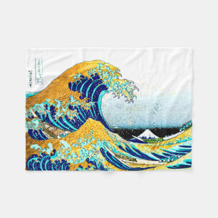 Cobertor De Velo PixDezines Vintage, Excelente Wave, Hokusai 葛 飾 北