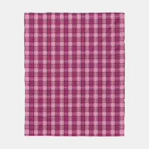 Cobertor De Velo Pixel Plaid_Magenta-Black