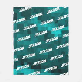 Cobertor De Velo Pixelado Personalizado Boys Fleece Blanket