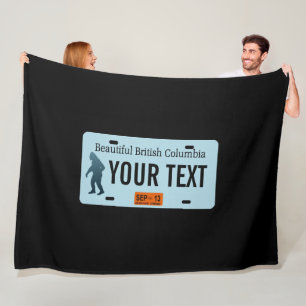 Cobertor De Velo Placa de Licença Sasquatch da Colúmbia Britânica